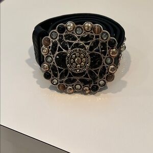 Vintage Leatherock Western Inspired Leather Belt with studs and rhinestones